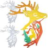 2Pcs Elk Resin Molds Christmas Deer Silicone Molds Animal Epoxy Casting Mould for Wall Hanging Mount Decor DIY Crafts