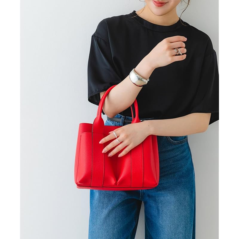 [Rodesco] Bag Tote Bag “Product Worn In Drama” Petit Double Pocket Tote Bag Ladies XX36-2AW0307 RED One