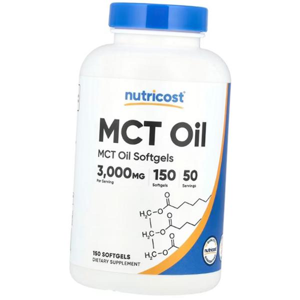 

МСТ Масло, MCT Oil Soft, Nutricost (74647001) 150softgels