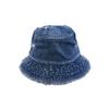 Washed Denim Denim Bucket Hat Large Brim Sun Protection Hat Personalized Basin Hat  Beach