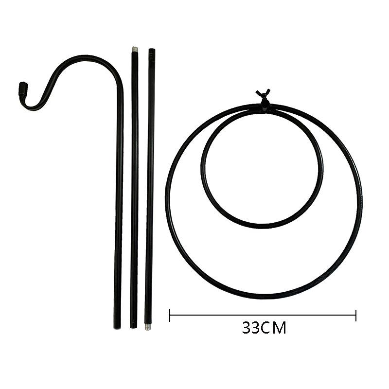 Wrought Iron Shepherd's Hook for Outdoor Bird Feeders, Lanterns, and Hanging Baskets