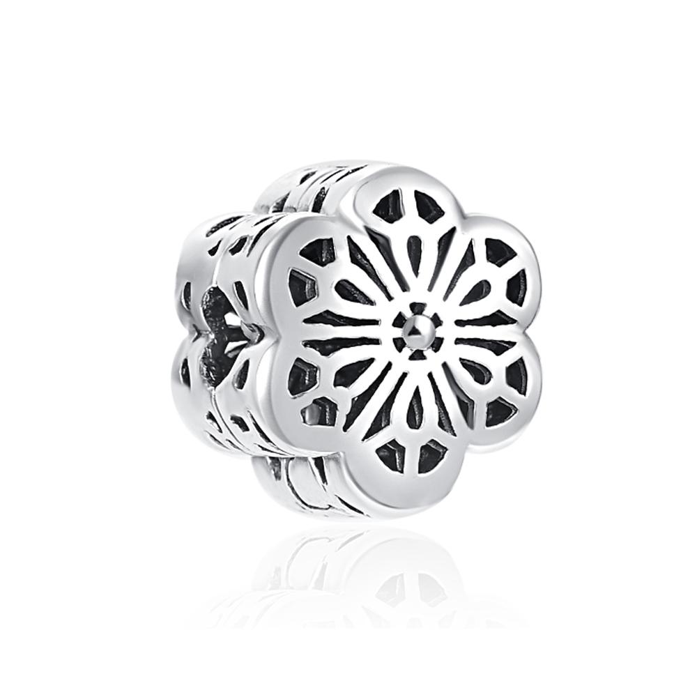 New Original Copper Plated Accessories Fashion Charm Four-Leaf Clover Daisy Bead Fit Pendant Bracelet For Women Diy Jewelry Gift