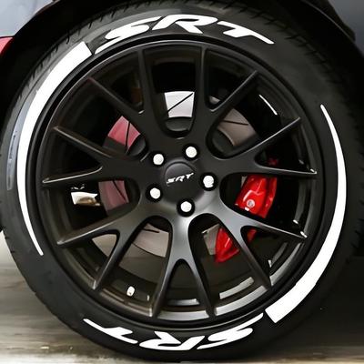 SRT+Blade 3D Gummi-Reifen- und Radnabenaufkleber für Autos und Motorräder