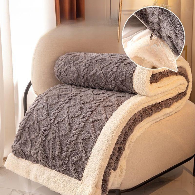 Autumn Winter Thickened Warm Taffeta Fleece Blanket Lamb Fleece Single Bed Blanket Nap Throw Blanket Quilt Cover