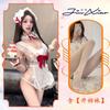 Women Cute Bow Backless Maid Apron Cosplay Intimate Lingerie Set