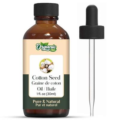 Organic Zing Cotton Seed (Gossypium Herbaceum) Oil | Pure & Natural Carrier Oil for Skincare, Hair Care & Massage- 30ml/1.01fl Oz