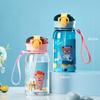 400ML Childrens Straw Cup Portable Outdoor Activity Travel Pull Rope Water Cup Leakproof Water Bottle Drinking Utensils Charming Plastic Mug