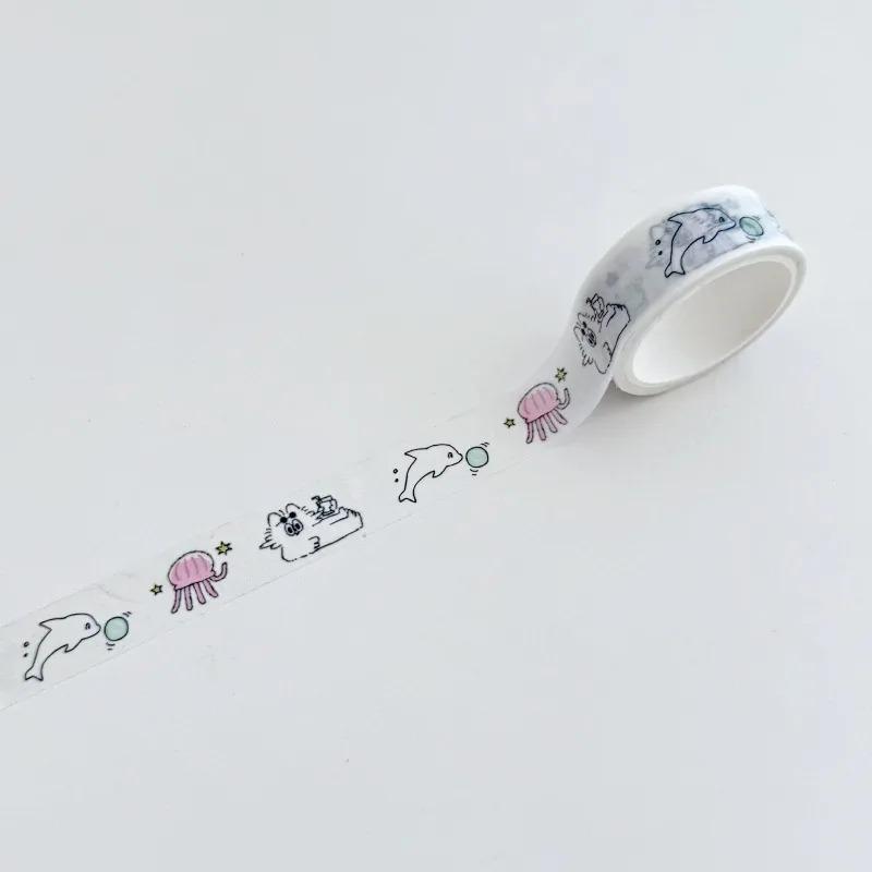 Cartoon Series Washi Tape Cute Sticker Decorative Collage Adhesive DIY Scrapbooking Hand Made Stationery