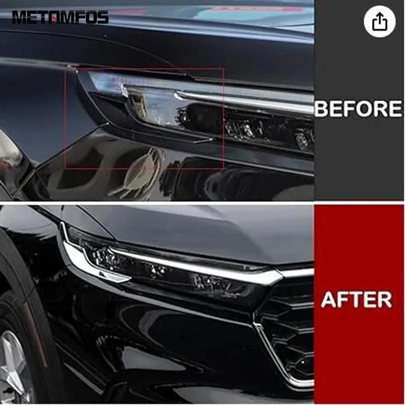 For Honda CR-V CRV  2024 2025 Stainless Head Light Lamp Eyelid Eyebrow Headlight Strip Molding Trim Accessories Car Styling