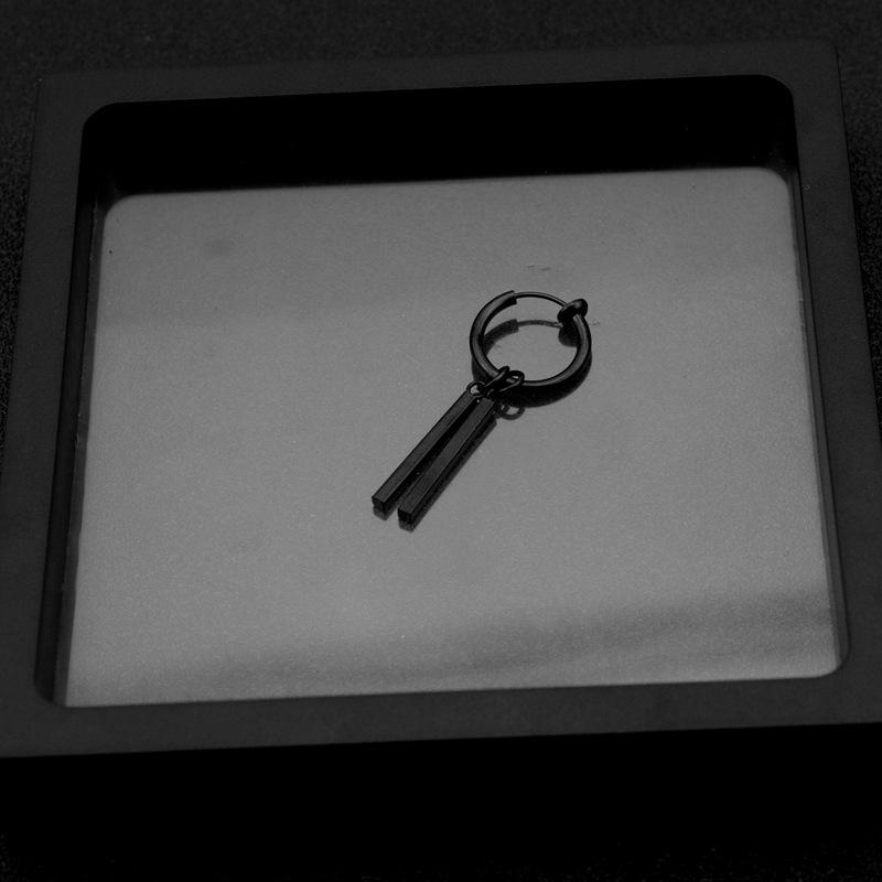 

1 пара панк мужских серег из титановой стали, длинные серьги-палочки, мужские крутые хип-хоп серьги с подвесками