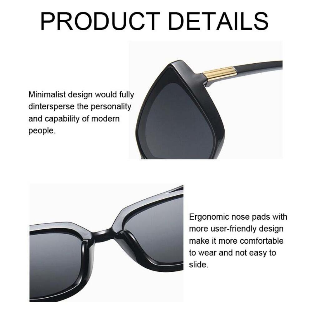 Brand Designer Cat Eye Sunglasses Woman Vintage Black Mirror Sun Glasses For Fashion Big Frame Cool Sexy Female Oculos