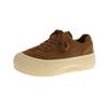 [Fanfna] Muffin thick-soled round head board shoes women's 2025 autumn new soft-soled comfortable lace-up casual sports shoes