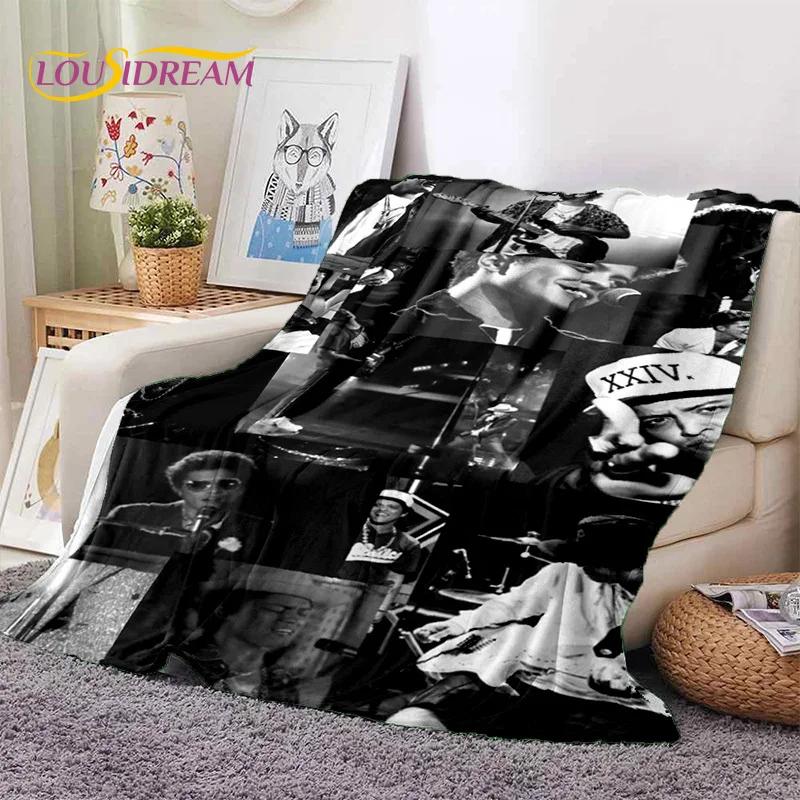 Bruno Mars D Soft Flannel Throw Blanket Comfortable for Picnic Bed Home Bedroom Cover Perfect Kids Gift