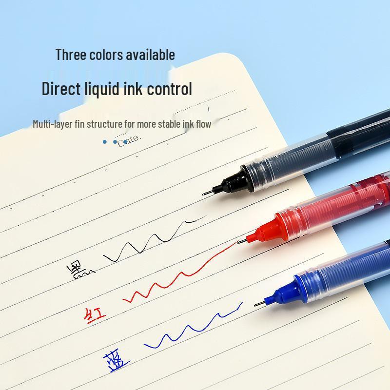 Quick-Dry Rollerball Pens, Black, 10-Pack