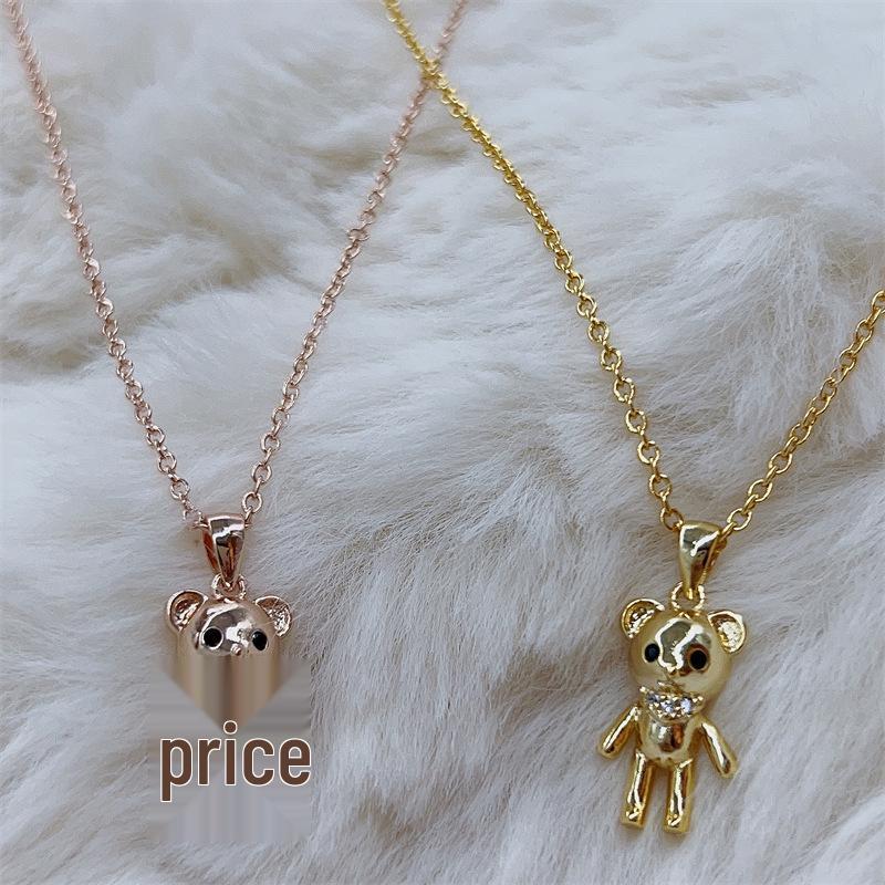 Elegant Bear Pendant Necklace - Creative Design, Luxurious & Versatile Valentine's Gift