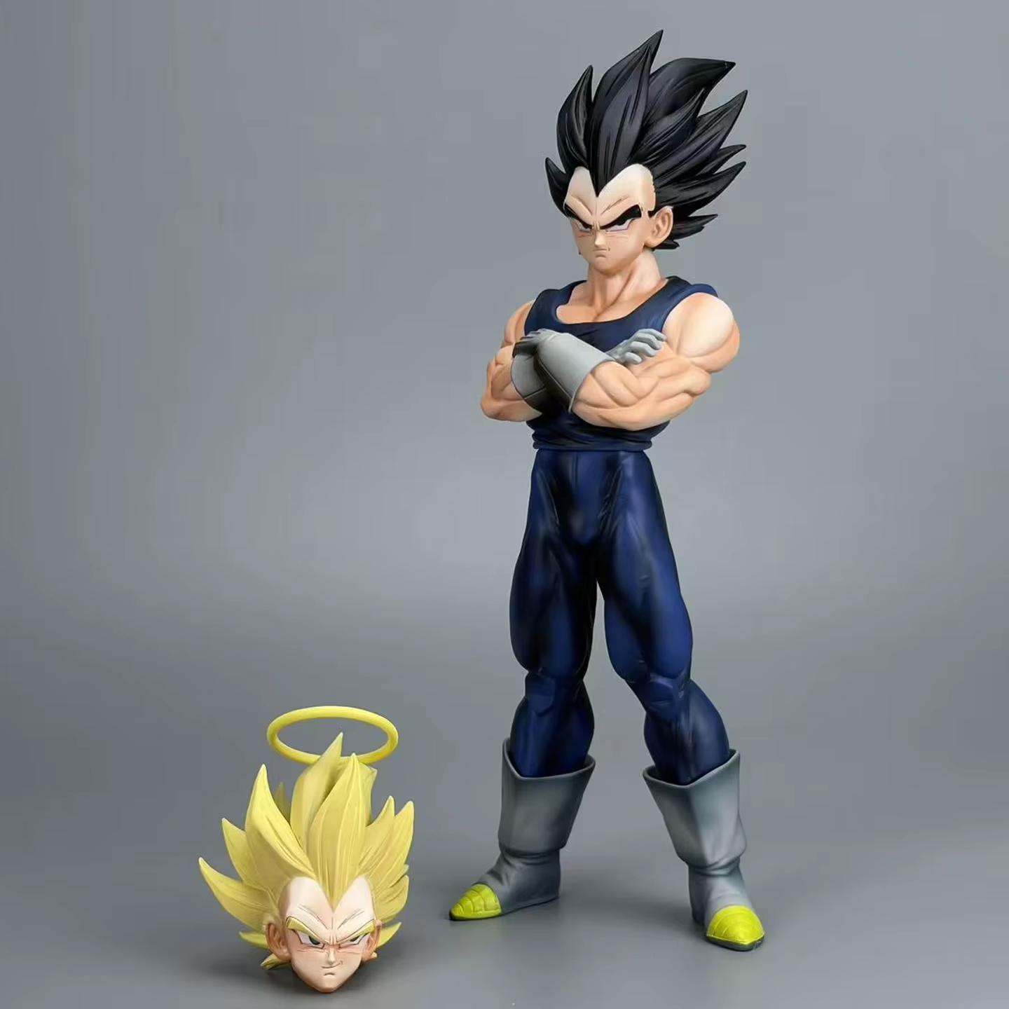 

Новая Аниме Фигурка Действия Веджета из Dragon Ball Z Скульптура с Двумя Головами Супер Саяджн Нимб Скрещенные Руки Украшение для Рабочего Стола ПК Игрушка Подарок