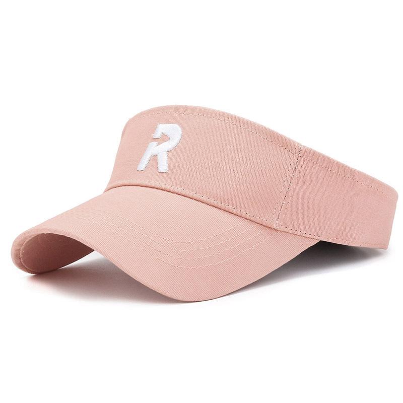 R Cotton Letter Hat Visor Cap Sun Protection Breathable Baseball Gifts Caps
