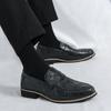 Retro Casual Business Shoes Man Original Slip-on Men's Dress Shoes Fashion Design Leather Loafers For Men mocassins masculino