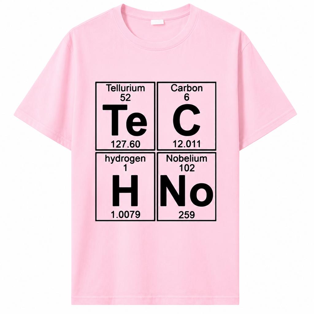 Techno Periodensystem Lustiges Meme T-Shirt für Unisexs und Unisexs Baumwolle Chemie EDM Musik Grafik T-Shirt Freizeit 2026 Neues T-Shirt