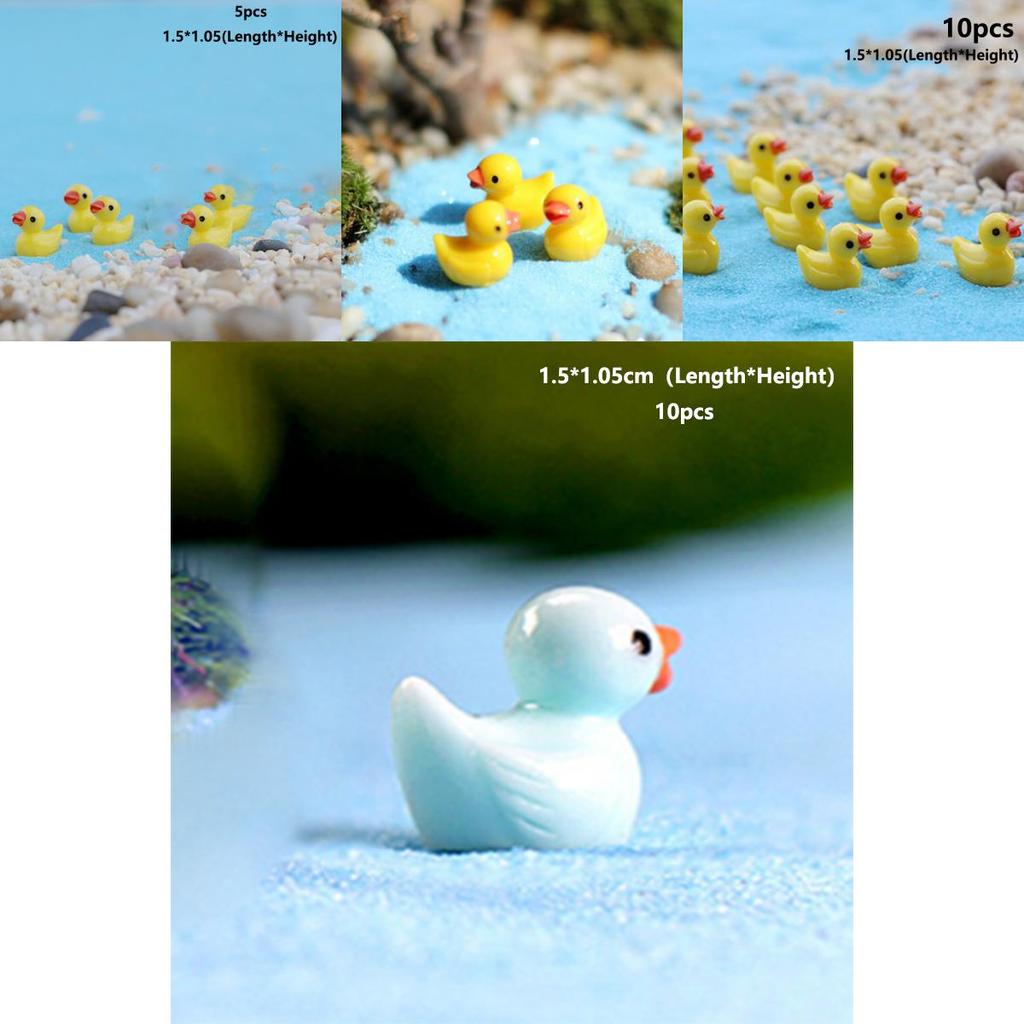 Entzückende 5 Farben Mini Bunte Entenharzornamente für bezaubernde Mikrolandschaften