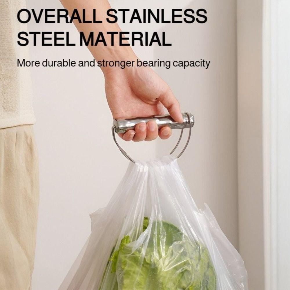 Stainless Steel Grocery Bag Handle Grip Labor-saving Vegetable Lifter  for Women's Shopping Tools