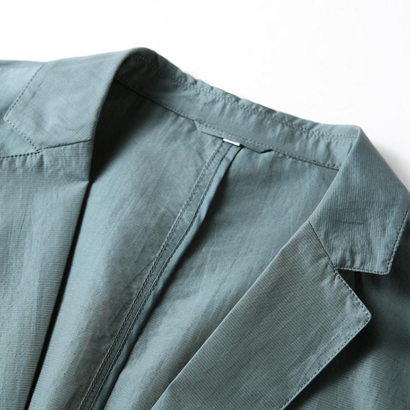 Men's Casual Spring and Summer Thin Solid Color Single West Youth Non-ironing Light Luxury Business Suit Jacket