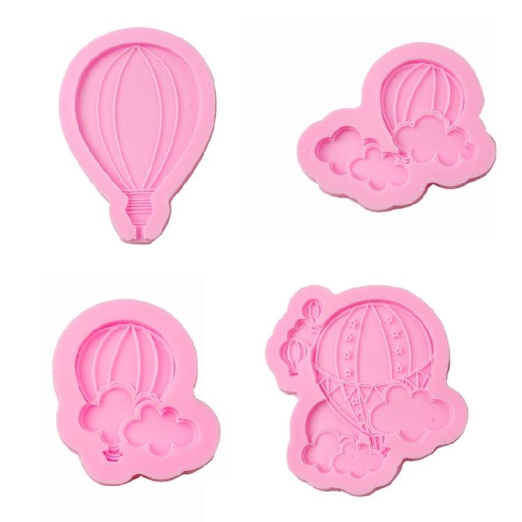 4pcs Cloud Balloon Resin Mold Fondant Silicone Mold DIY Cake Pastry Baking Mold
