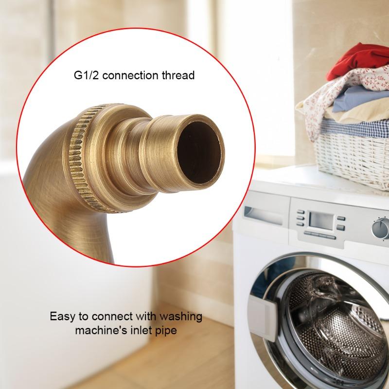 1 PC Vintage Solid Brass Single Handle Faucet for Washing Machine Wall Mounted Water Tap