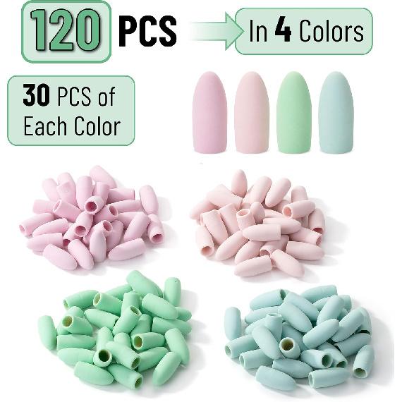 Mr. Pen- Pencil Erasers Toppers, 120 Pack, Pastel Colors, Erasers for Pencils, Pencil Top Erasers, Pencil Eraser