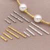 50pcs 18K Copper Plated True Golden Thick Silvery Platinum Batch Flower Connection Tube, DIY Bracelet Jewelry Making Accessories