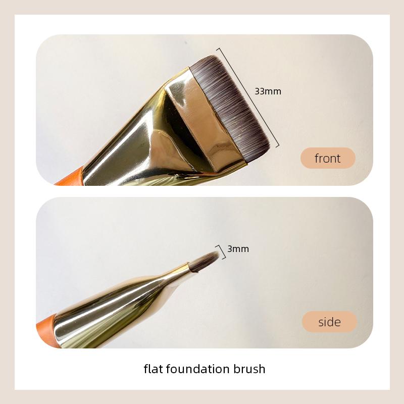 New Concealer Brush One-Shaped Wooden Handle Single Traceless Liquid Foundation Base Makeup Flat Head Mask Makeup Brush