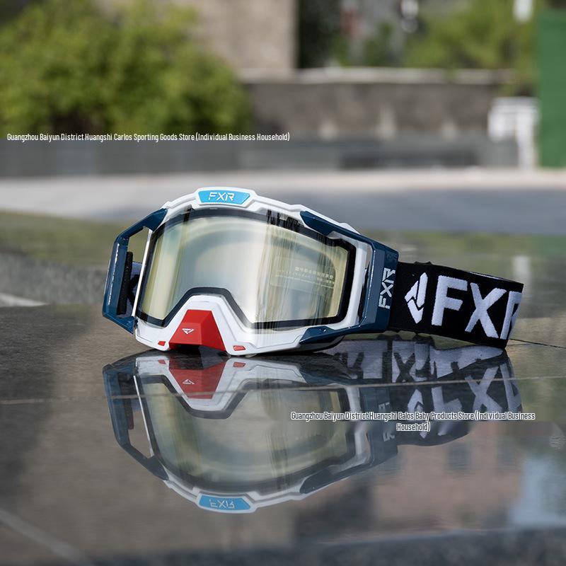 FXR Double-Layer Anti-Fog Goggles for Motorcycle, Off-Road, Mountain Biking & Skiing