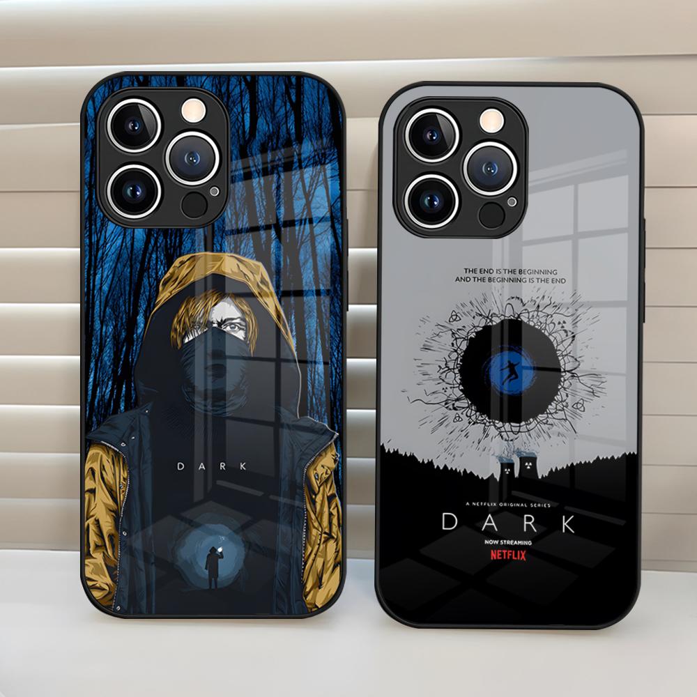 Cool D_Dark TV Series Phone Case Glass Cover For IPhone 17 15 Pro Max 14 Pro 16 12 11 13 Mini X XR XS 8 7 Plus SE