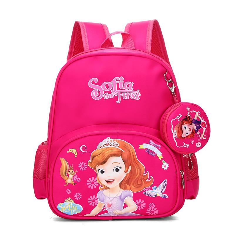 Adorable Cartoon Kindergarten Backpack Fashionable Large Capacity Children s Bag Magenta Sofia