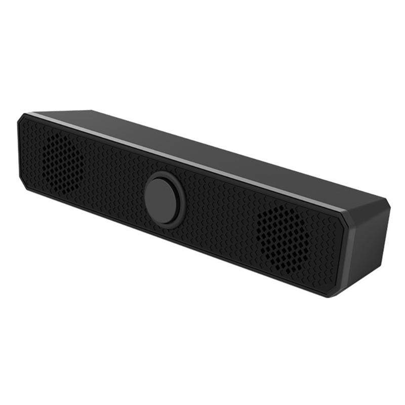 Mini Sound Bar USB Powered Sound Bar Speaker for Computer Desktop Laptops PC, Black