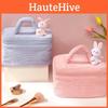 Portable Plush Toiletry Bag For Women With Multiple Compartments And Easy-to-use Dual Zipper