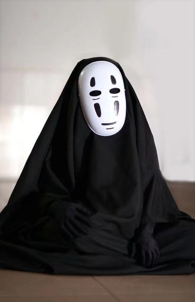 [BXINF] Faceless Monster Cosplay Costume with Gloves, Perfect for Halloween, School Festivals, Festivals, Photoshoots, and Christmas (115, for