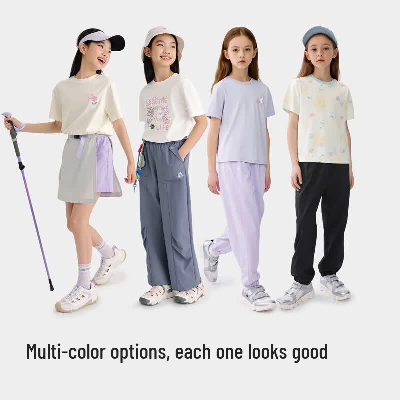 Balabala Kids' Girls' Cool Quick-Dry Short Sleeve T-Shirt