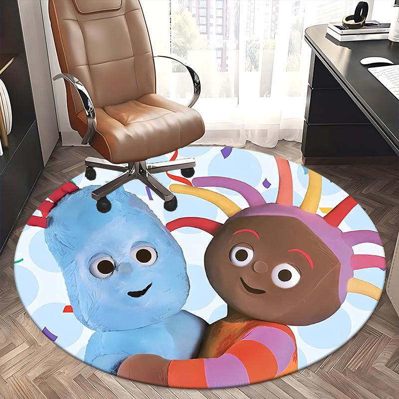 Iggle Piggle,Upsy Daisy Chair mat Round Rug Office carpet, Non slip, Suitable for Living Rooms, Bedrooms decor.1205136a