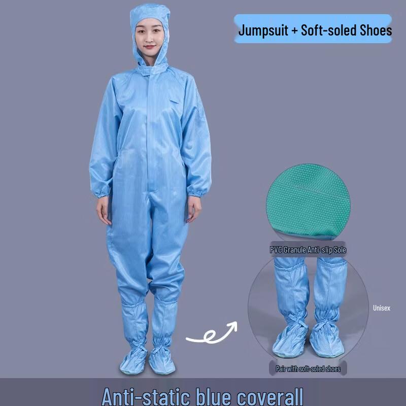 

Miaojiayi Blue Hooded Cleanroom Suit