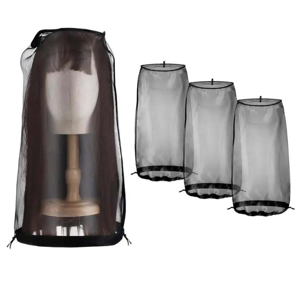3Pcs with Drawstring Wig Dust Bag Portable Wig Dust-proof Cover Travel Wig Organizer  for Packaging