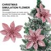 9pcs Christmas Flower Decoration Artificial Xmas Tree Ornament Festive Party Decor Home Office Bar Holiday Event Simulation