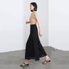 Summer Thin Chiffon New 2024 Hot White Wide Leg Pants Women's Nine Split Pants Skirt