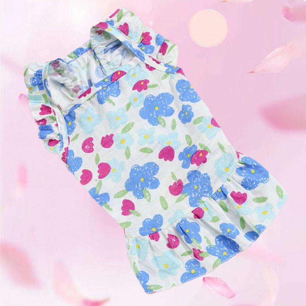 High-end Pet Princess Dress Soft Pet Suspender Dress Fashion Dog Floral Dress  Summer