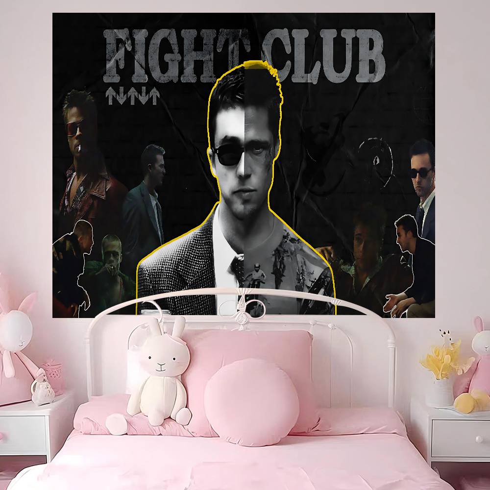 Cult Movie FFight CClub Tapestry Art Printing Japanese Wall Tapestry Anime Wall Hanging Home Decor