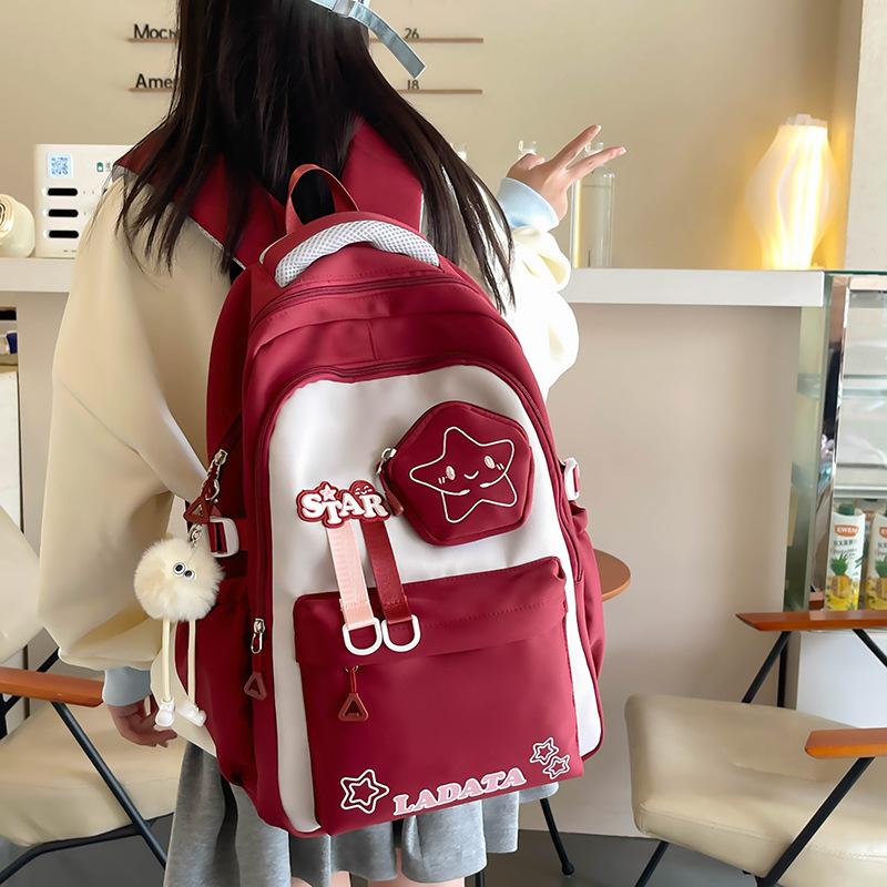 Lightweight and Large Capacity Junior High School Students Backpack New Style School Bag