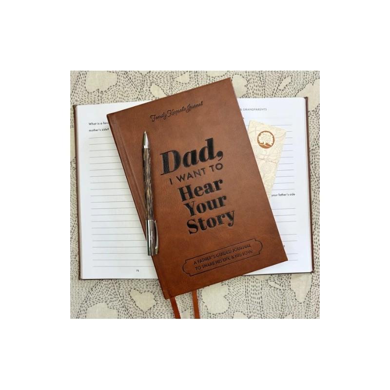 Vintage Inspired Dad I Want To Hear Your Story Heirloom Notebook Perfect For Keepsakes