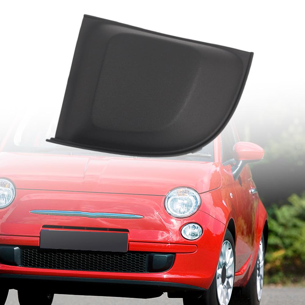 Auto Front Bumper Cover Cap Lower Grille Trim for Fiat 500 2007-2015 an Version Left/Right Matte Black Left Side