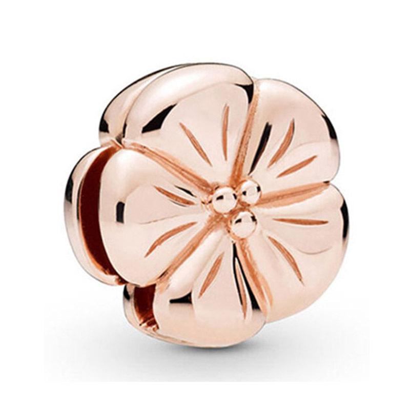 

rose gold Large Hole Loose Beads Pendant For DIY pulsera necklace accessories Women Fine Jewelry Gifts