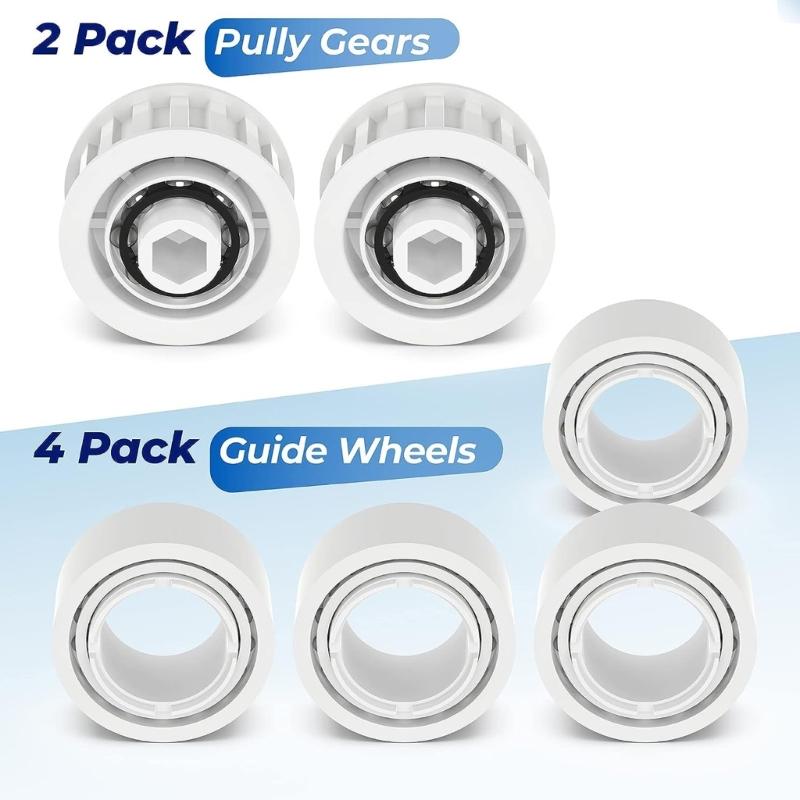 4pcs Pool Guide Wheels With 2 Pully Gears 3884997-R6 For C5 DX6 M400 M500 Edge